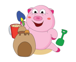 Summer Time: The Plump Pink Animated sticker #15690583