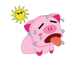 Summer Time: The Plump Pink Animated sticker #15690584