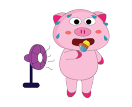 Summer Time: The Plump Pink Animated sticker #15690588