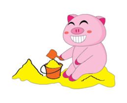 Summer Time: The Plump Pink Animated sticker #15690589