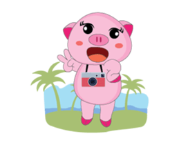 Summer Time: The Plump Pink Animated sticker #15690593