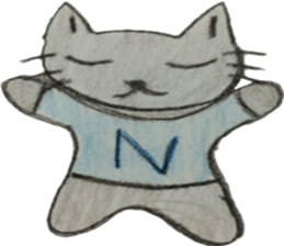 Cat's Blue-chan sticker #15690927