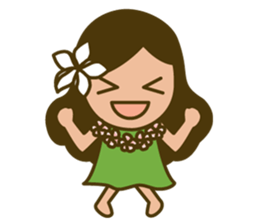 Cute hula dancer sticker #15691127