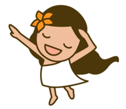 Cute hula dancer sticker #15691130