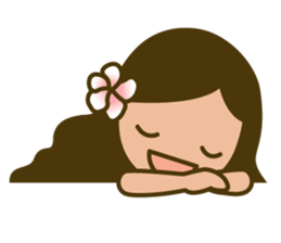 Cute hula dancer sticker #15691132