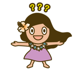 Cute hula dancer sticker #15691133