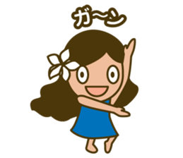 Cute hula dancer sticker #15691140
