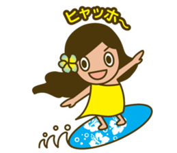 Cute hula dancer sticker #15691151