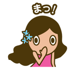 Cute hula dancer sticker #15691152