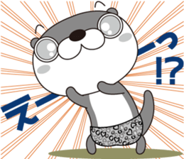 Otter wearing panther pants. sticker #15692882