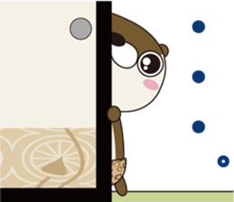 Otter wearing panther pants. sticker #15692884