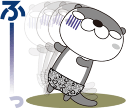 Otter wearing panther pants. sticker #15692887