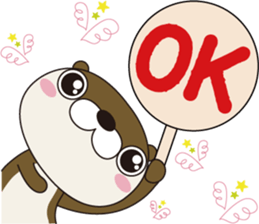 Otter wearing panther pants. sticker #15692890