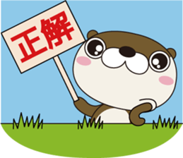 Otter wearing panther pants. sticker #15692893