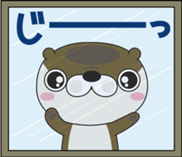 Otter wearing panther pants. sticker #15692903