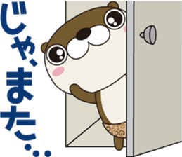 Otter wearing panther pants. sticker #15692913