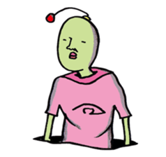 Ugly alien 4 sticker #15693652