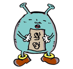 Ugly alien 4 sticker #15693655