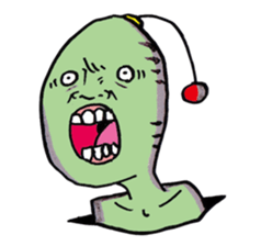 Ugly alien 4 sticker #15693662
