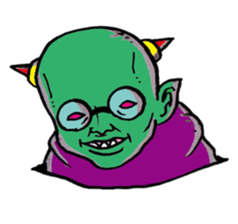 Ugly alien 4 sticker #15693672
