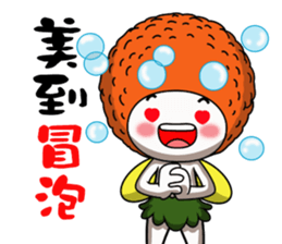 Litchi baby like to run jumping sticker #15695564
