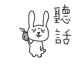 Eat stay rabbit sticker #15695659