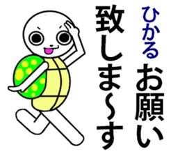 the turtle named hikaru sticker #15697575