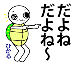 the turtle named hikaru sticker #15697583