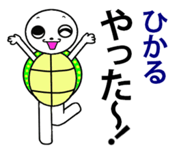 the turtle named hikaru sticker #15697585