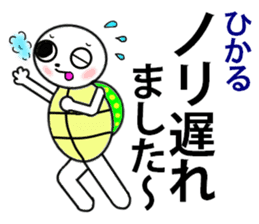 the turtle named hikaru sticker #15697597
