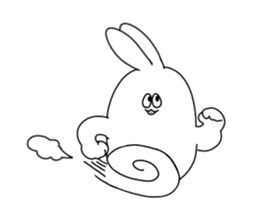 rabbit ear man sticker #15700028