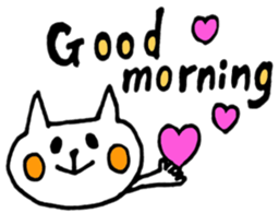 White Cat3(Japanese) sticker #15701330