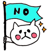 White Cat3(Japanese) sticker #15701339