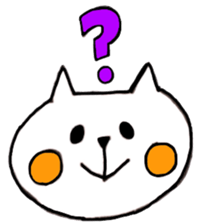 White Cat3(Japanese) sticker #15701340