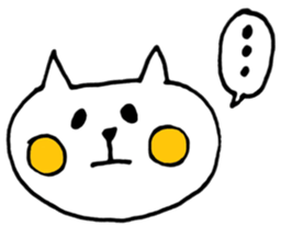 White Cat3(Japanese) sticker #15701341