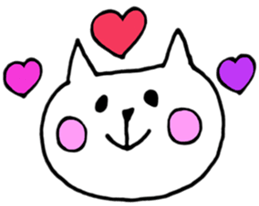 White Cat3(Japanese) sticker #15701348