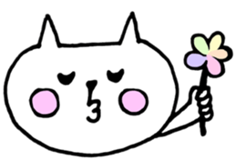 White Cat3(Japanese) sticker #15701349