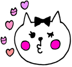 White Cat3(Japanese) sticker #15701351
