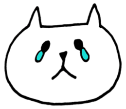 White Cat3(Japanese) sticker #15701352