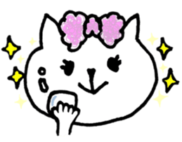 White Cat3(Japanese) sticker #15701353