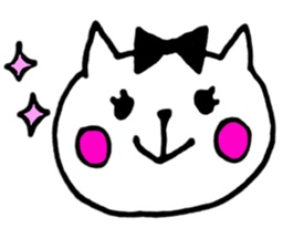 White Cat3(Japanese) sticker #15701354