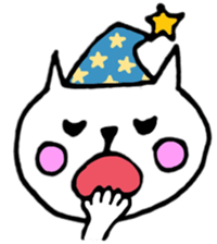 White Cat3(Japanese) sticker #15701355