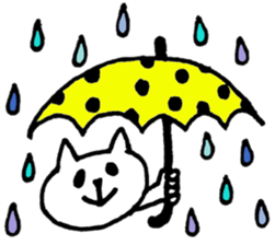 White Cat3(Japanese) sticker #15701356