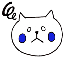 White Cat3(Japanese) sticker #15701361