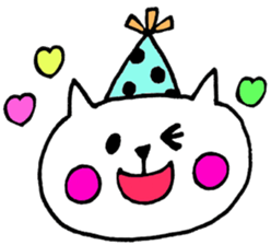 White Cat3(Japanese) sticker #15701362