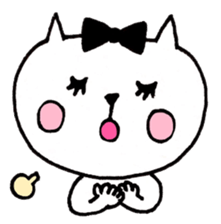 White Cat3(Japanese) sticker #15701363