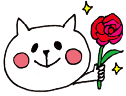 White Cat3(Japanese) sticker #15701369