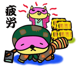 Raccoon Samurai sticker #15701533
