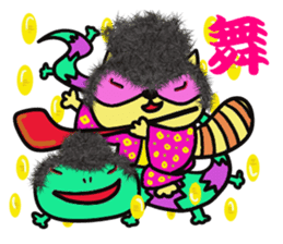 Raccoon Samurai sticker #15701536