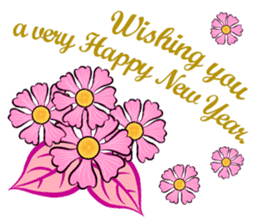 HAPPY NEW YEAR greeting encouragement sticker #15702436